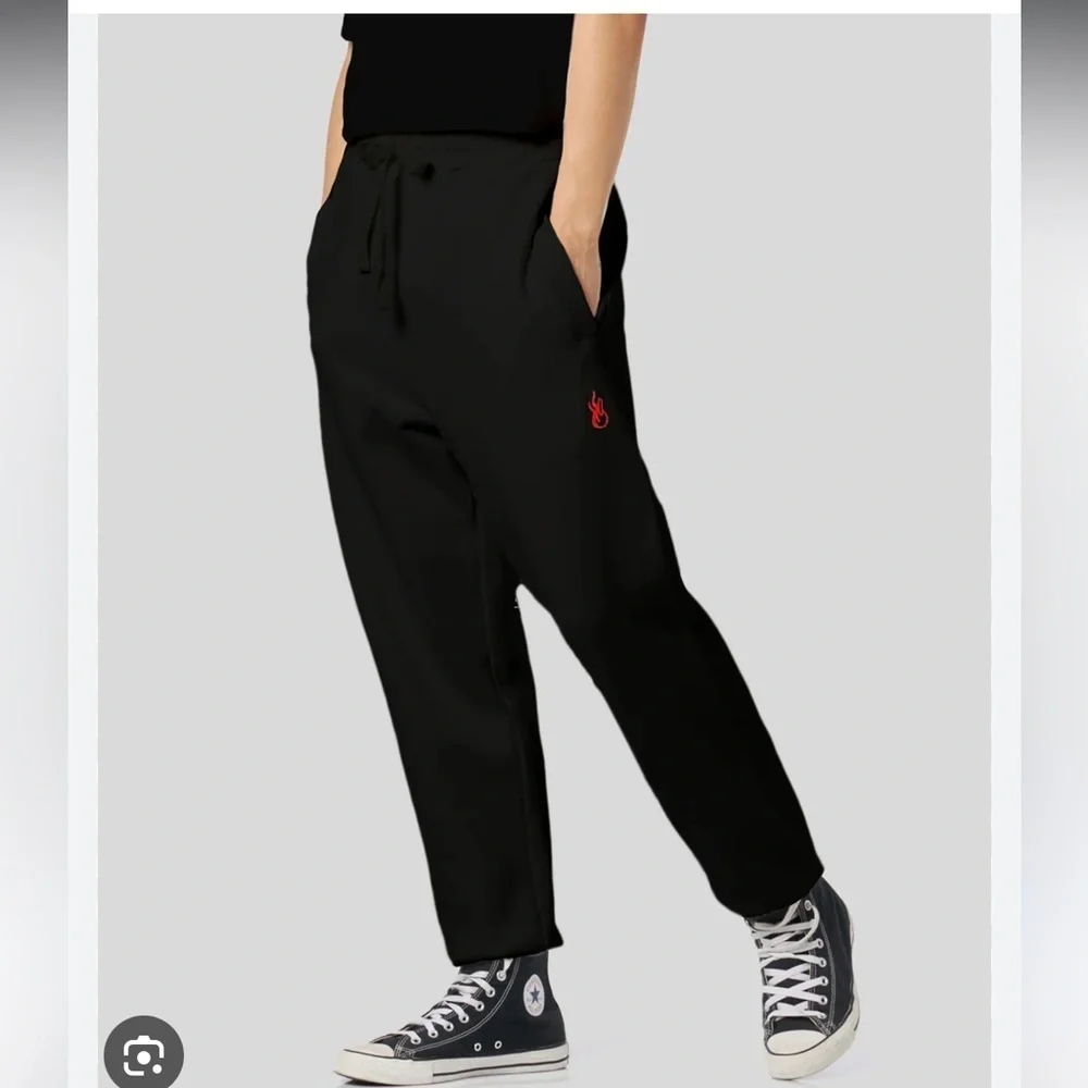 Polo by Ralph Lauren Men's Black Joggers with Red Logo size 2XL.